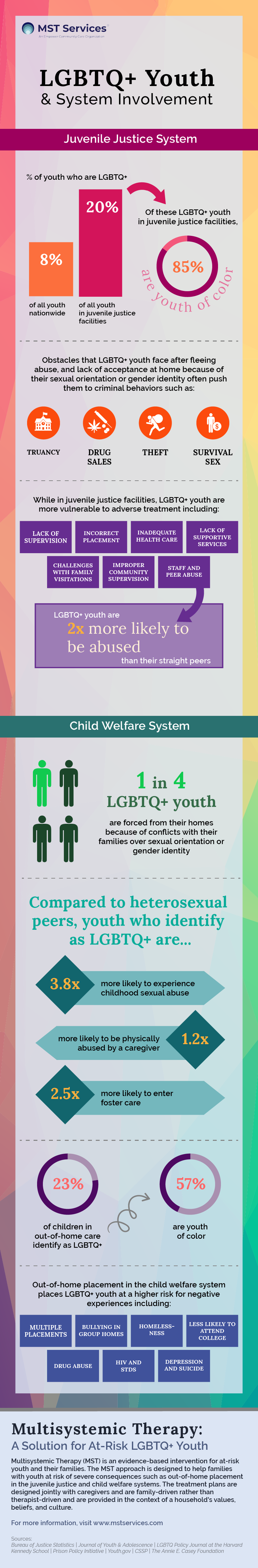 Lgbtq+ Youth Juvenile Justice And Child Welfare Infographic